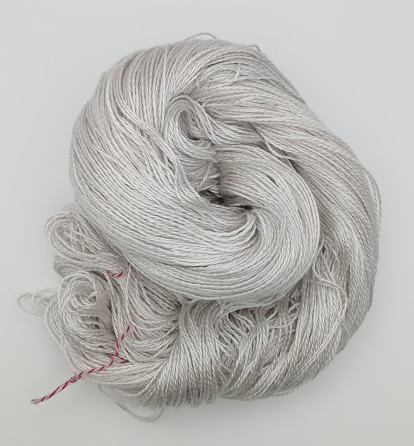 "Silver"  Hand Dyed Lace weight 100G 'A' Grade Pure Mulberry Silk