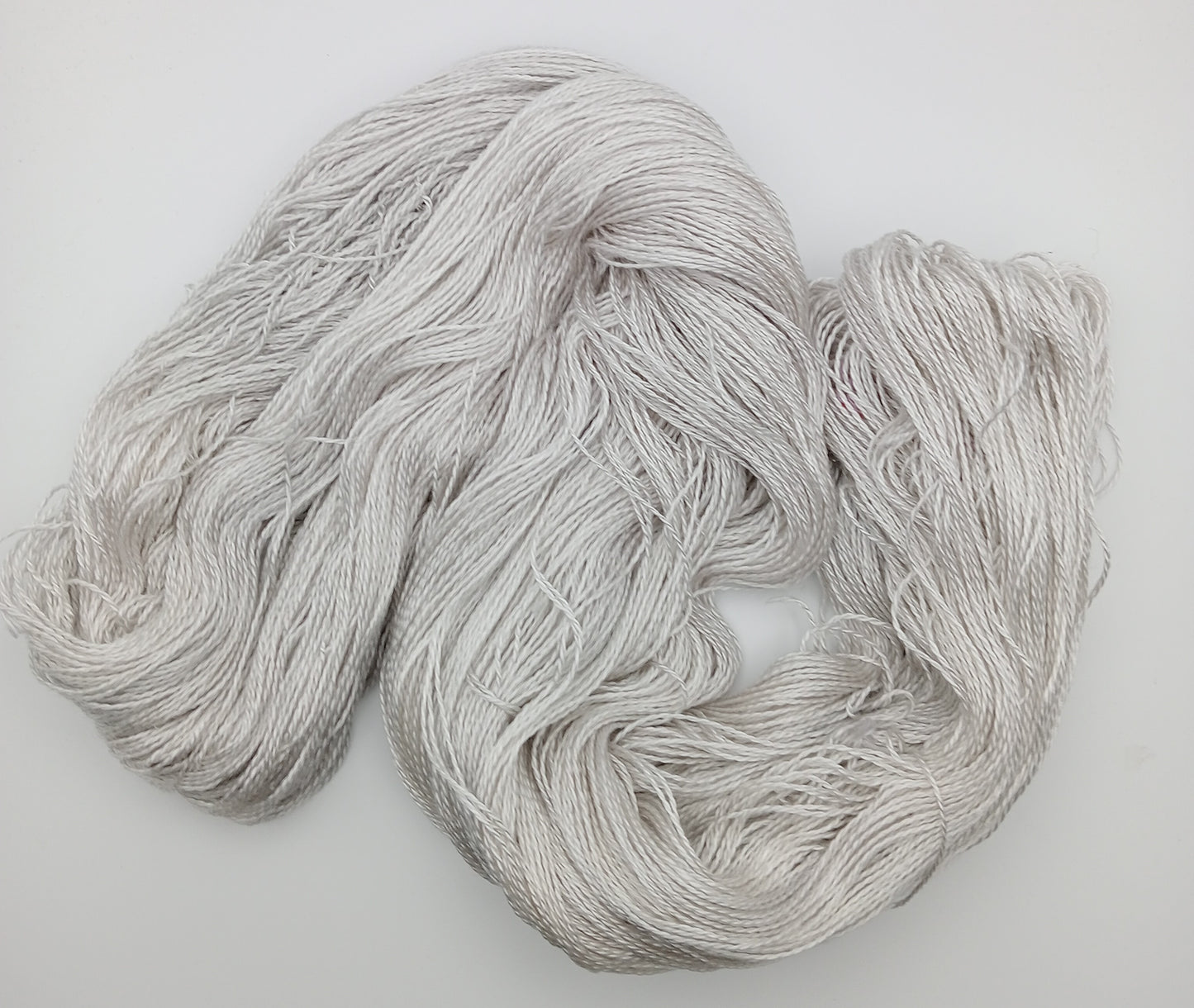 "Silver"  Hand Dyed Lace weight 100G 'A' Grade Pure Mulberry Silk