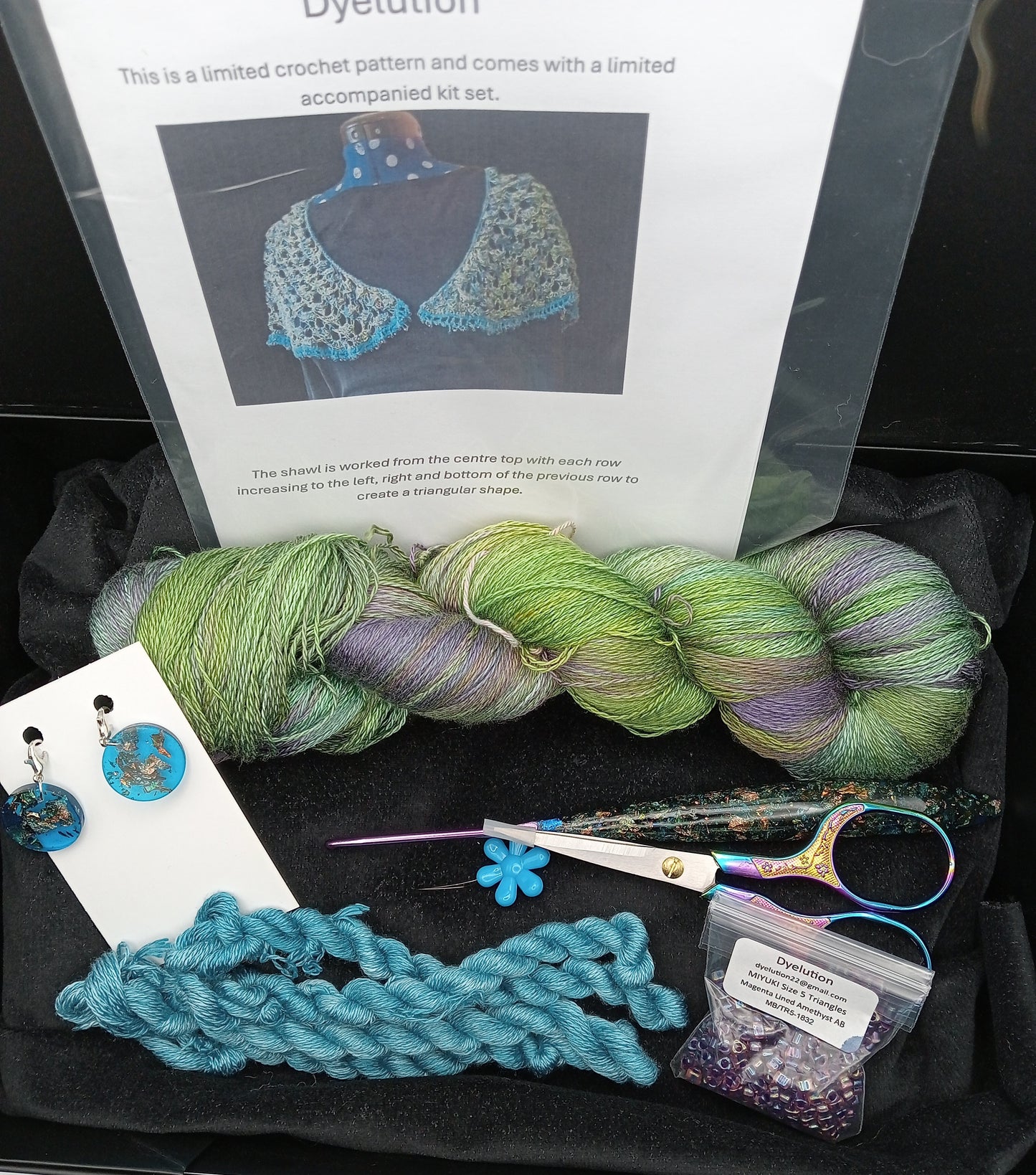 Peacock Crochet Silk Shawl - Limited Edition