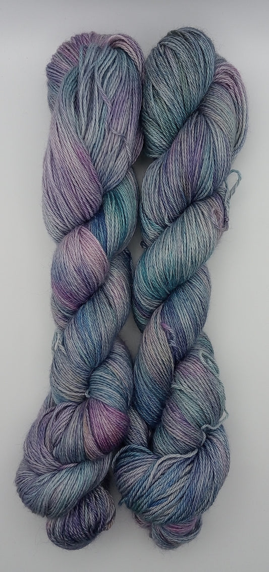 "Hibiscus" 4 ply hand dyed yarn 100G Alpaca/Silk/   Cashmere