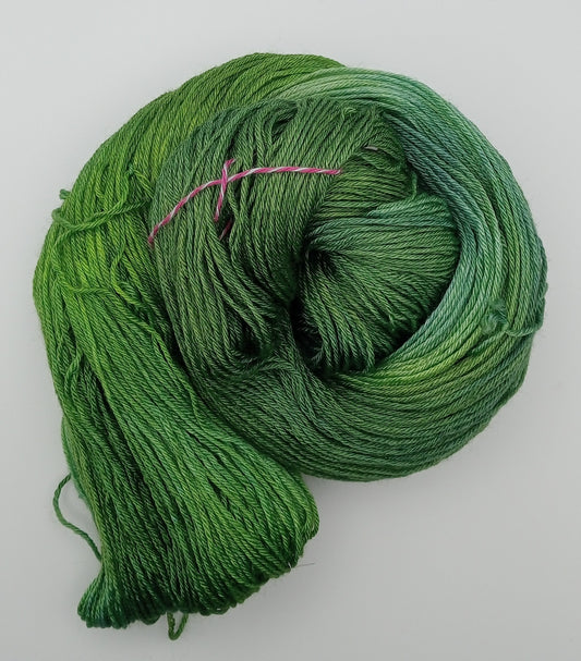 "Goblin" 4 ply hand dyed yarn - 100G Bluefaced Leicester/Silk
