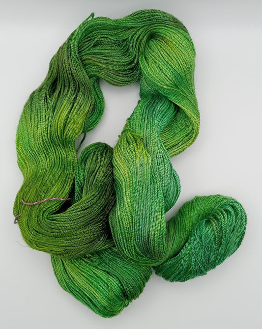 "Esmiralda" 4 ply hand dyed yarn - 100G Bluefaced Leicester/Silk