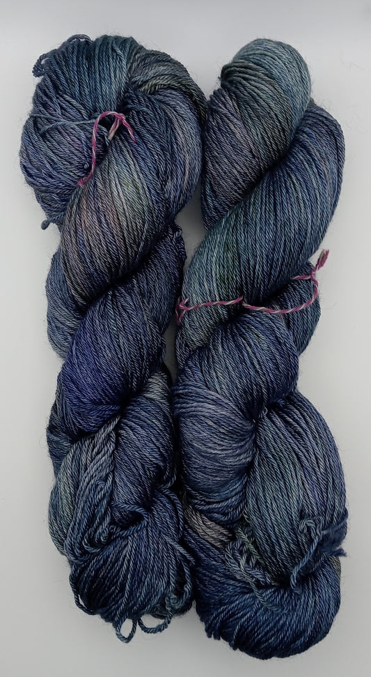 "Takehe" 4 ply hand dyed yarn 100G Bluefaced Leicester/Silk