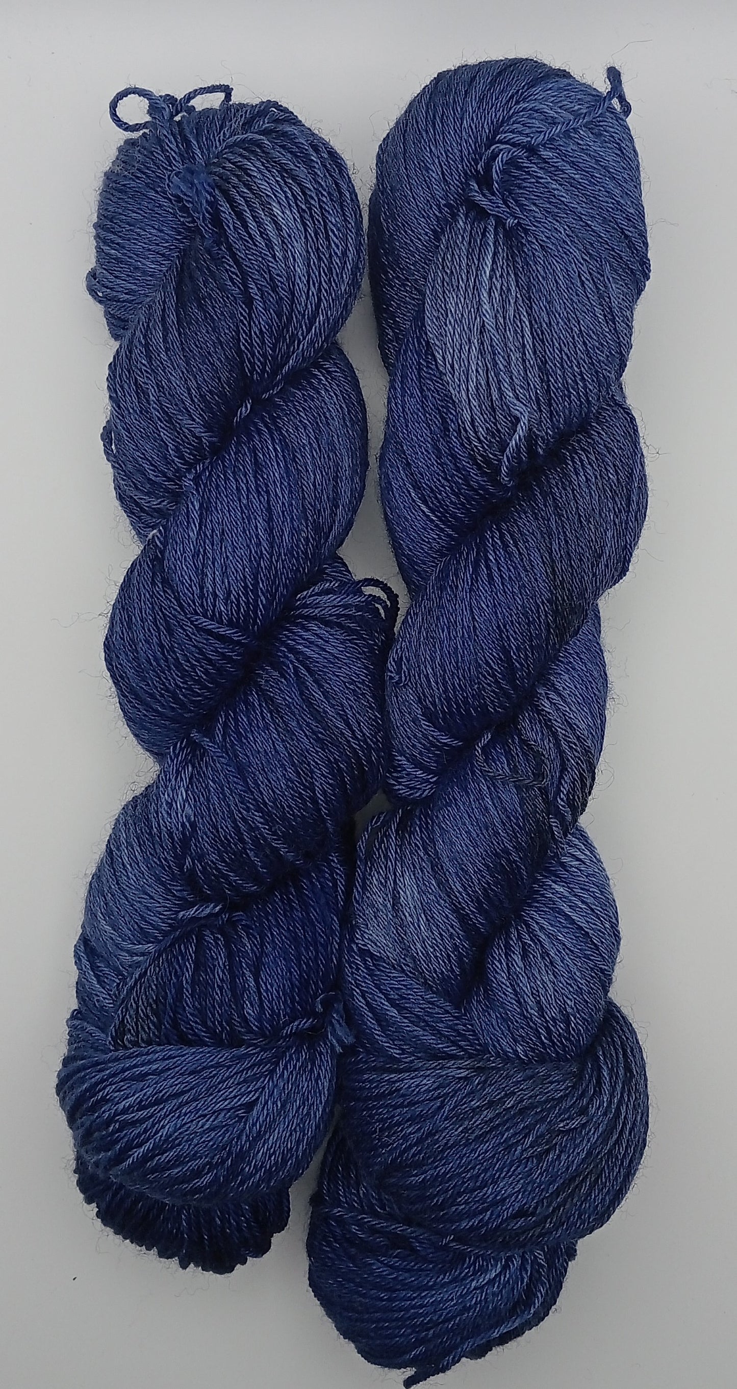 "Cobalt" 4 ply hand dyed yarn 100G Bluefaced Leicester/Silk