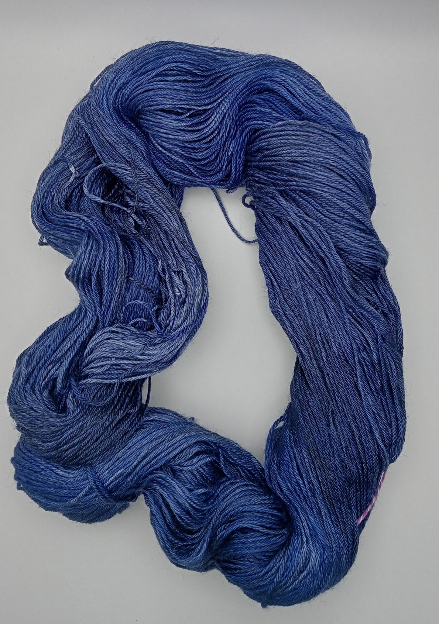 "Cobalt" 4 ply hand dyed yarn 100G Bluefaced Leicester/Silk
