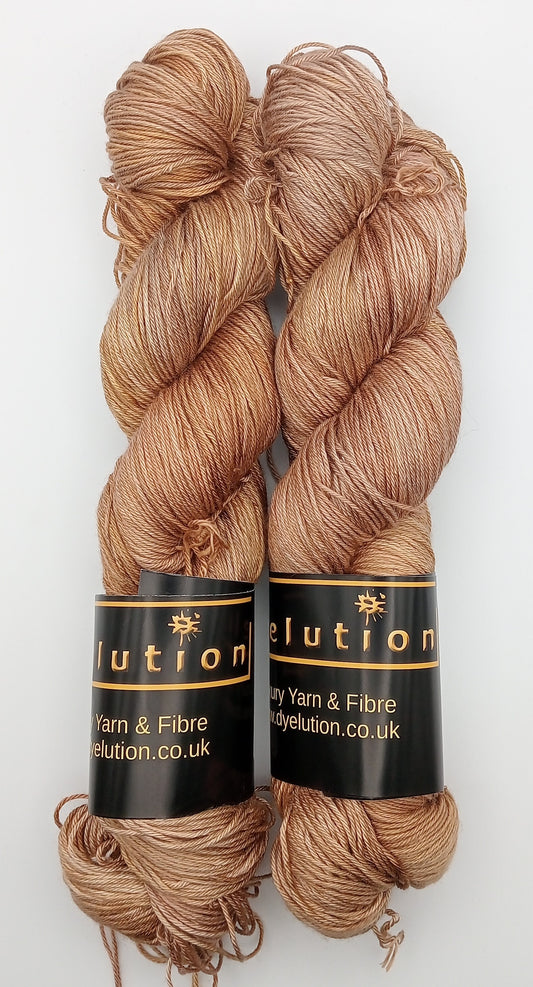 "Gold tones"  silk 4 ply 100G 'A' Grade Pure Mulberry hand dyed