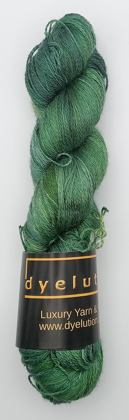 "Greens" Lace silk -  Hand Dyed Lace weight 100G 'A' Grade Pure Mulberry Silk