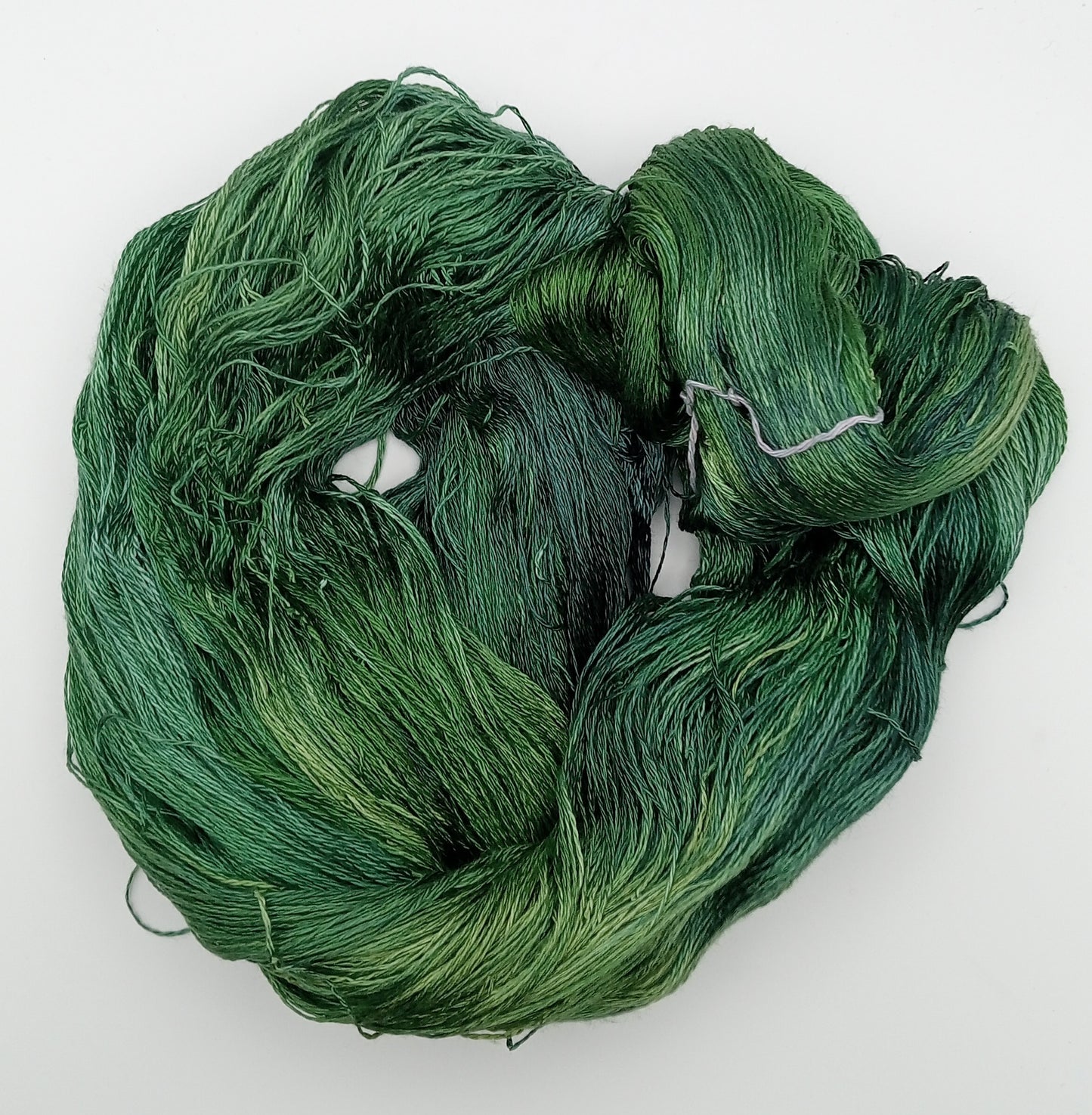 "Greens" Lace silk -  Hand Dyed Lace weight 100G 'A' Grade Pure Mulberry Silk