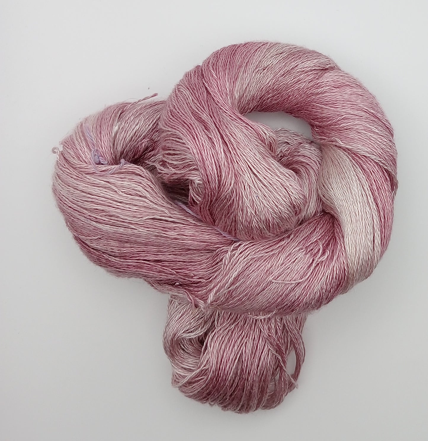 "Pink"  lace silk Hand Dyed Lace weight 100G 'A' Grade Pure Mulberry Silk