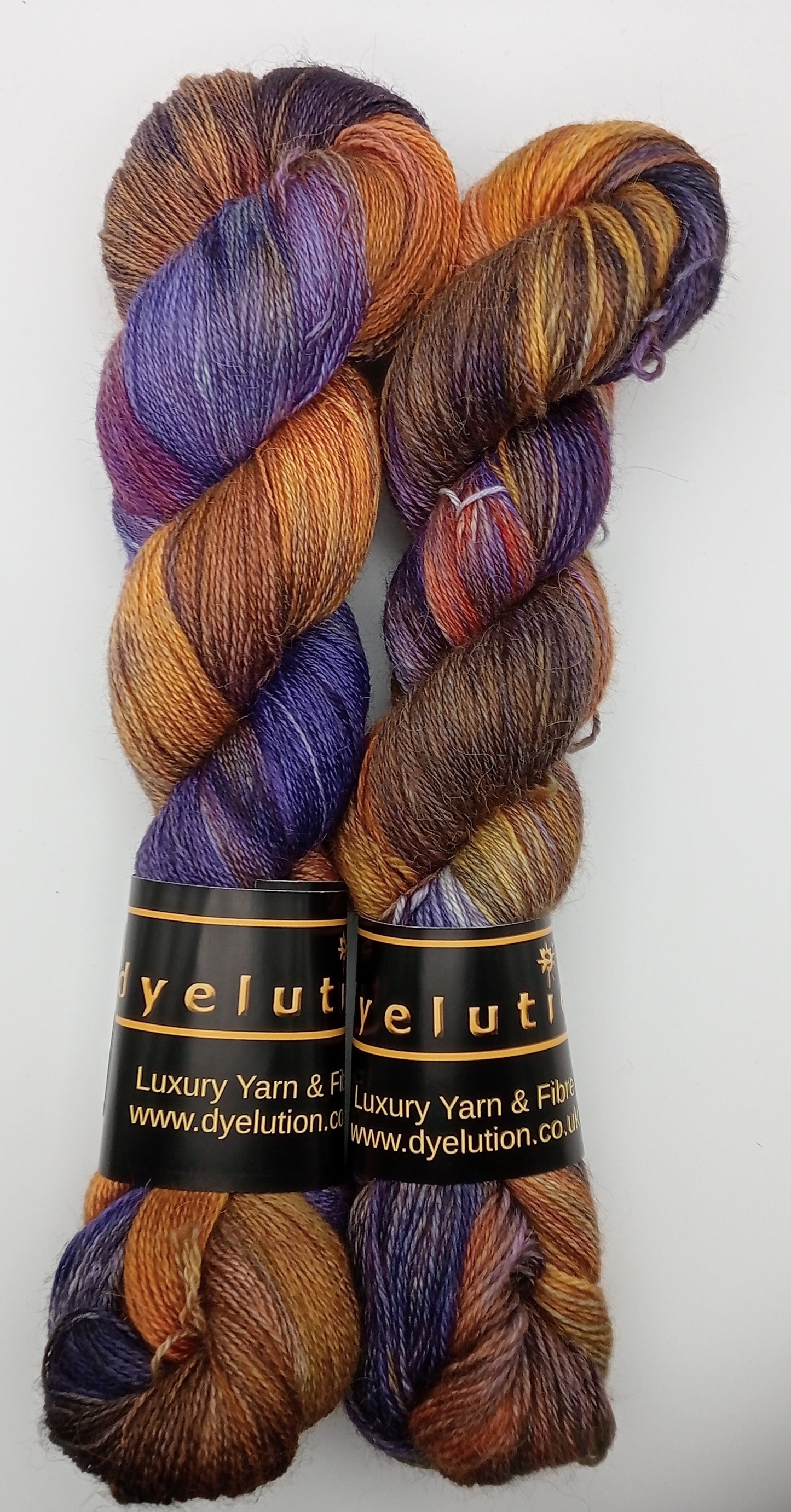 "Firecracker" 100G Alpaca/Silk/   Cashmere hand dyed Lace Weight Yarn