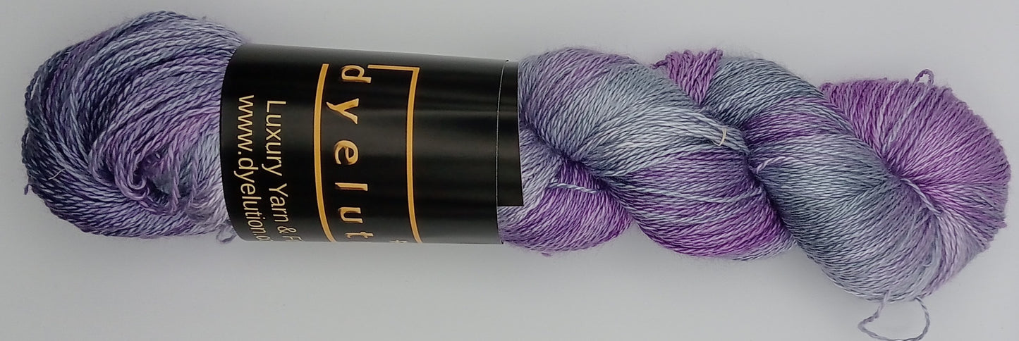 "Starlight"  Lace weight Hand Dyed 100G 'A' Grade Pure Mulberry Silk