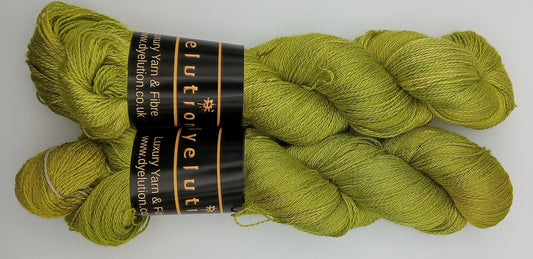 "Olive"  Hand Dyed Lace weight 100G 'A' Grade Pure Mulberry Silk