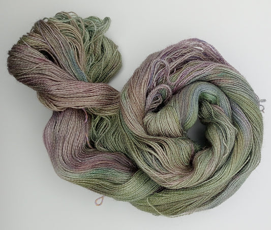 "Seraphine" Lace Alpaca/Silk/   Cashmere hand dyed Lace Weight Yarn