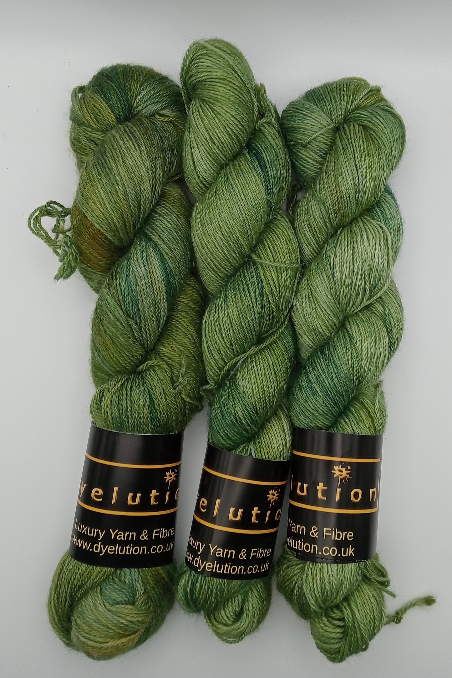 "Spring Greens" 4 ply hand dyed yarn 100G Alpaca/Silk/ Cashmere