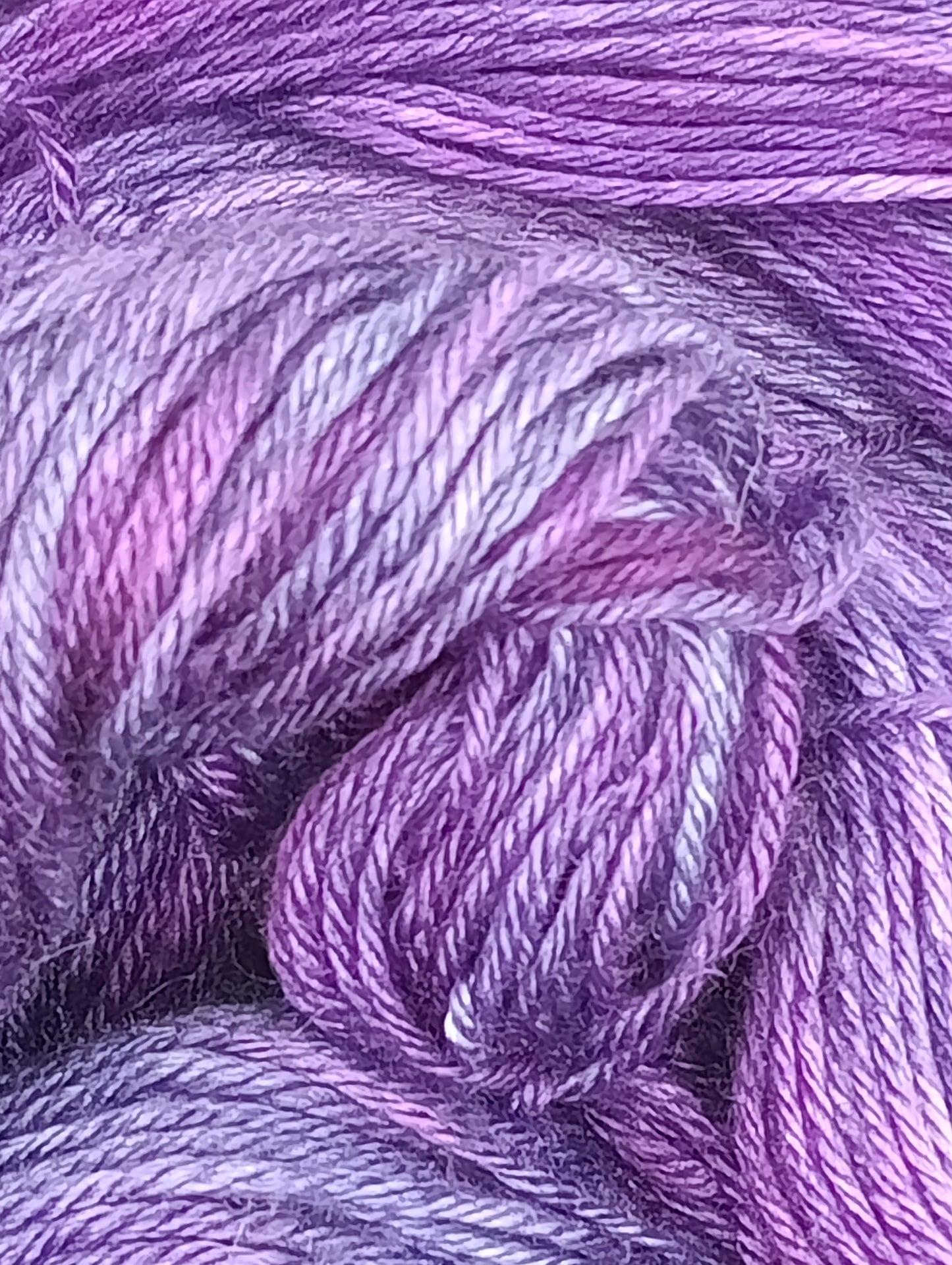 "Pandora" - 4 ply hand dyed yarn - 100G Bluefaced Leicester/Silk