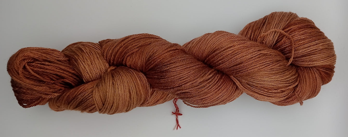 "Amber Cocoon" 100G Merino/Silk hand dyed luxury Yarn 4 Ply