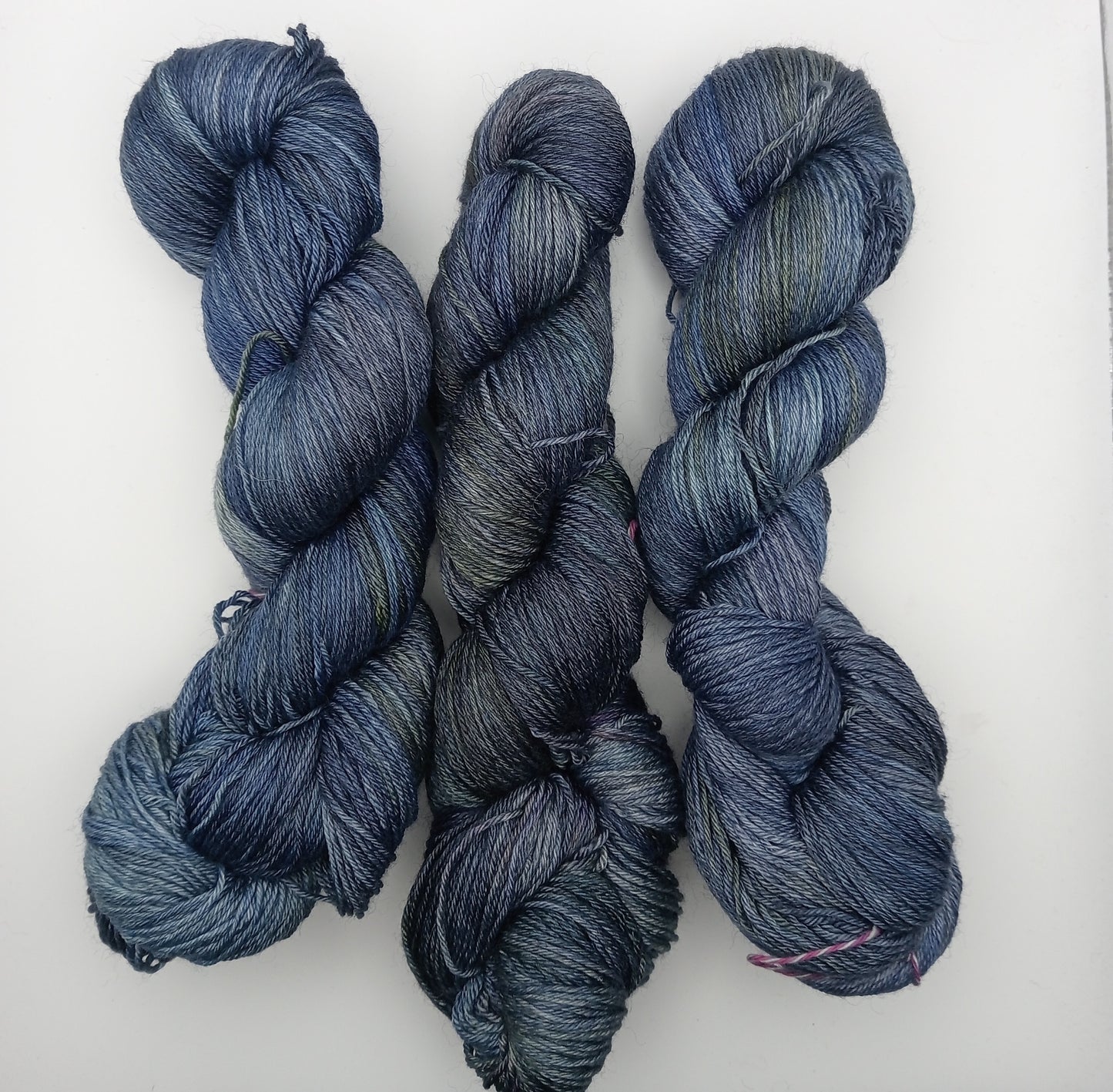 "indigo depths" - 100G Merino/Silk hand dyed Yarn 4 Ply