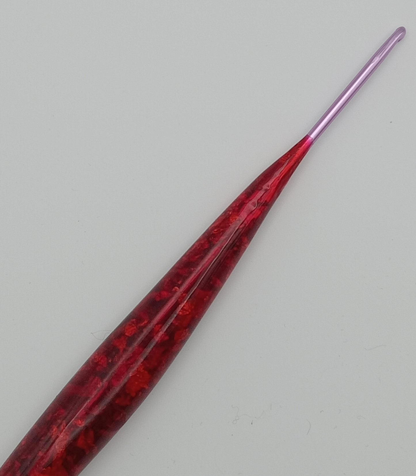 3.0mm Ergonomic Crochet Hooks - Resin Hand Made Red