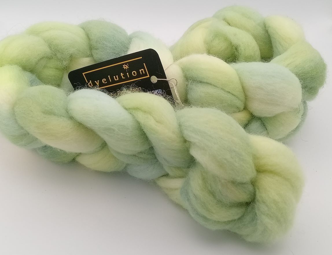 100G Falkland hand dyed fibre combed top - "Neon Pathos"