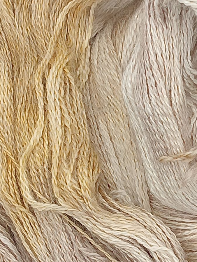 100G Alpaca/Silk/ Cashmere hand dyed Lace Weight Yarn- "Owl"