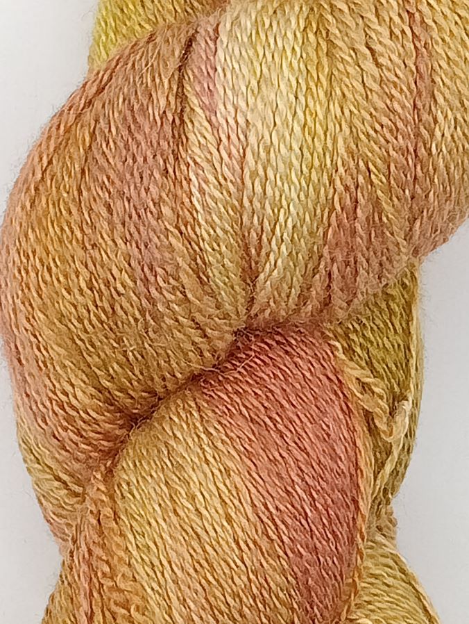 100G Merino/Silk hand dyed Lace weight Yarn- "Pistachio"