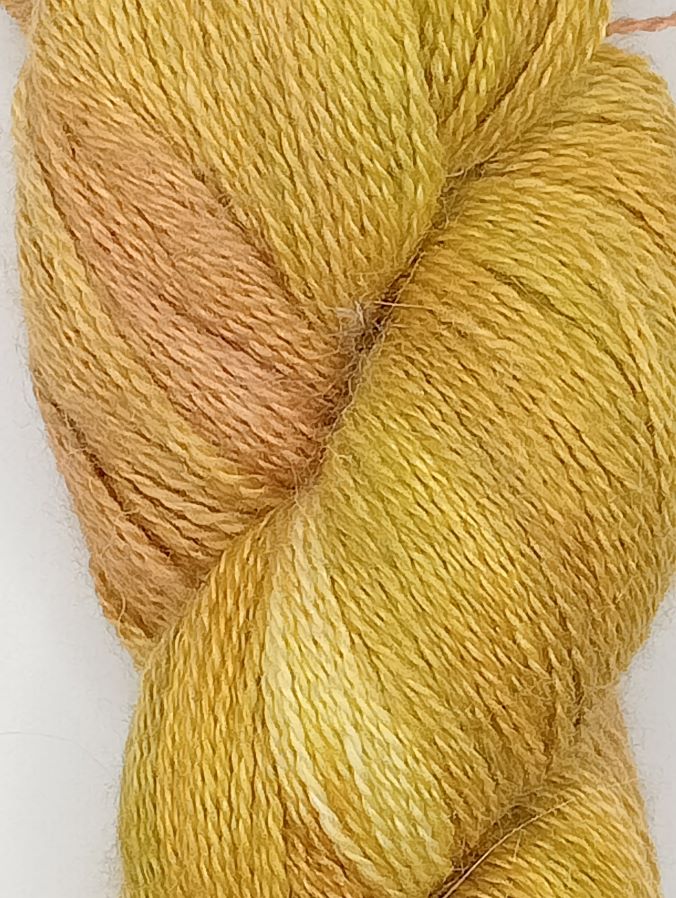 100G Alpaca/Silk hand dyed Lace Weight Yarn- "Pistachio"