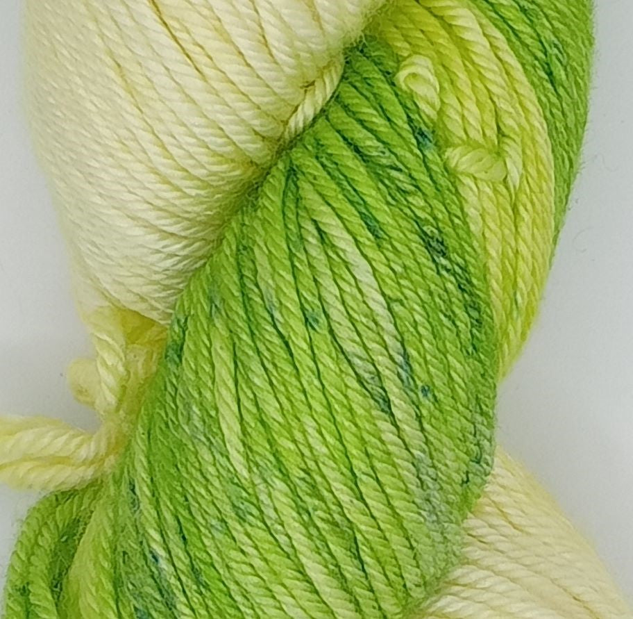 100G Merino/Silk hand dyed luxury Yarn 4 Ply- "Lemon and Lime Sorbet"