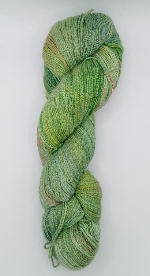 "Jade Twist"  #1 100G Merino/Silk hand dyed Yarn 4 Ply