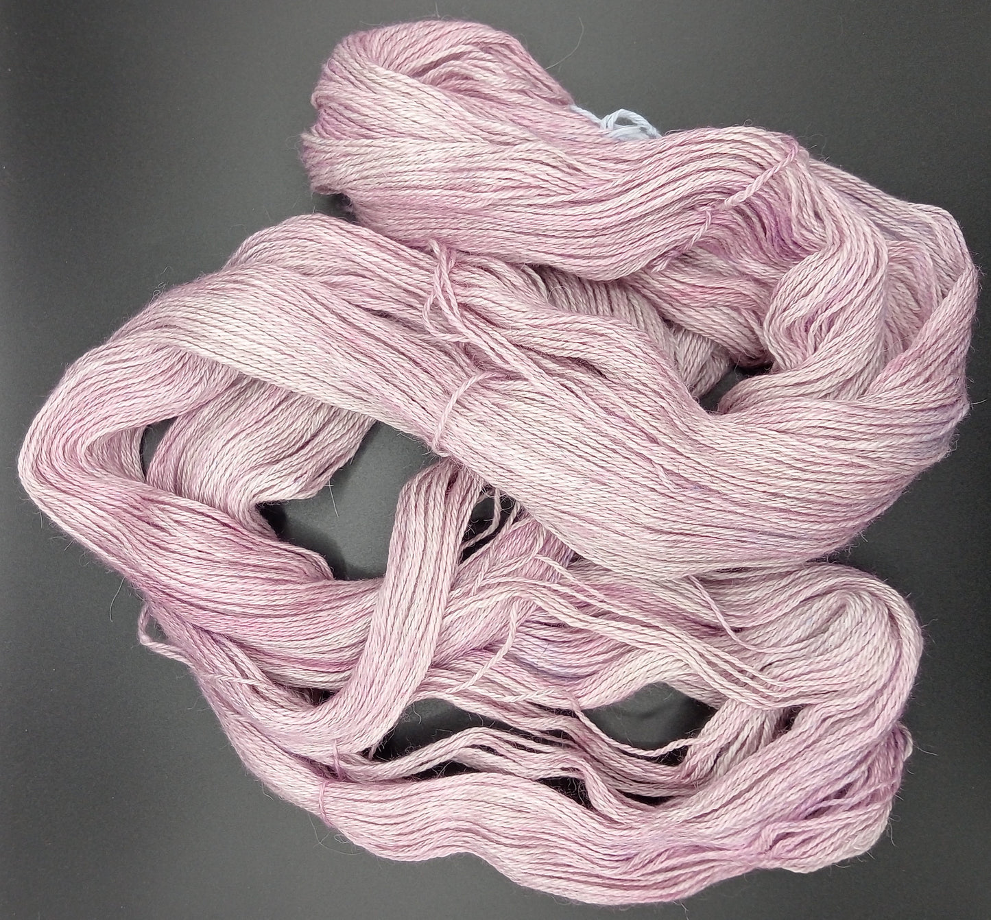 100G Alpaca/Silk/ Cashmere hand dyed 4 ply Yarn- "Raspberry Patch"