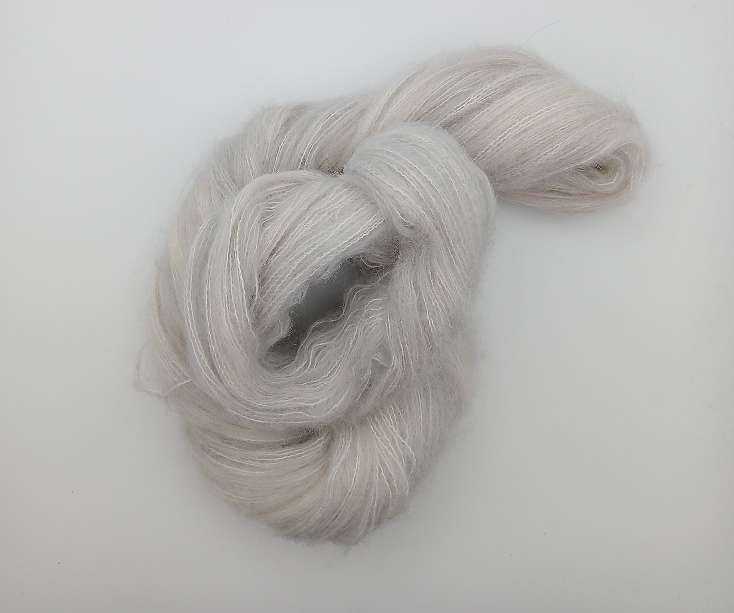 "Silver Grey" - Baby Suri Alpaca/Mulberry Silk