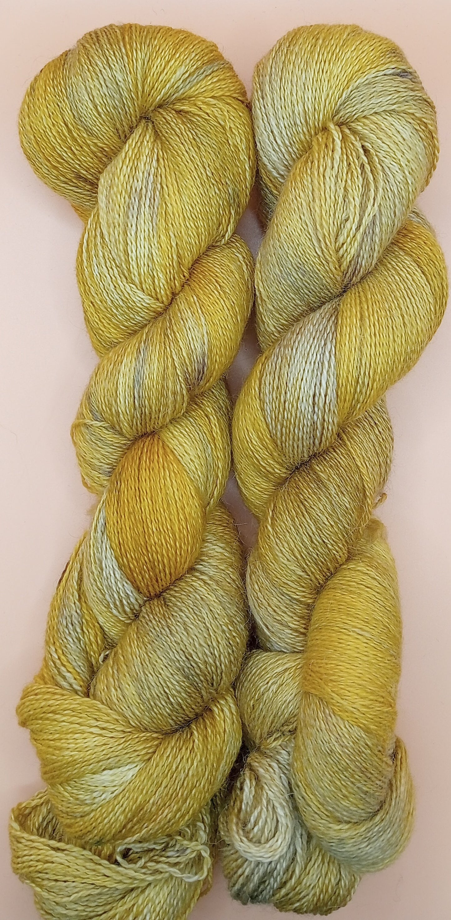 100G Baby Alpaca/Silk hand dyed Lace Weight Yarn- "Van Gogh"