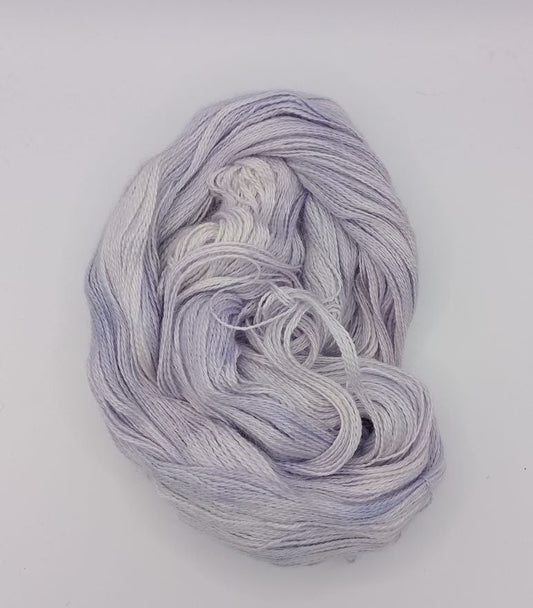 100G Baby Alpaca/Silk/Cashmere hand dyed Lace Weight Yarn- "A Touch of Frost" **SALE ITEM