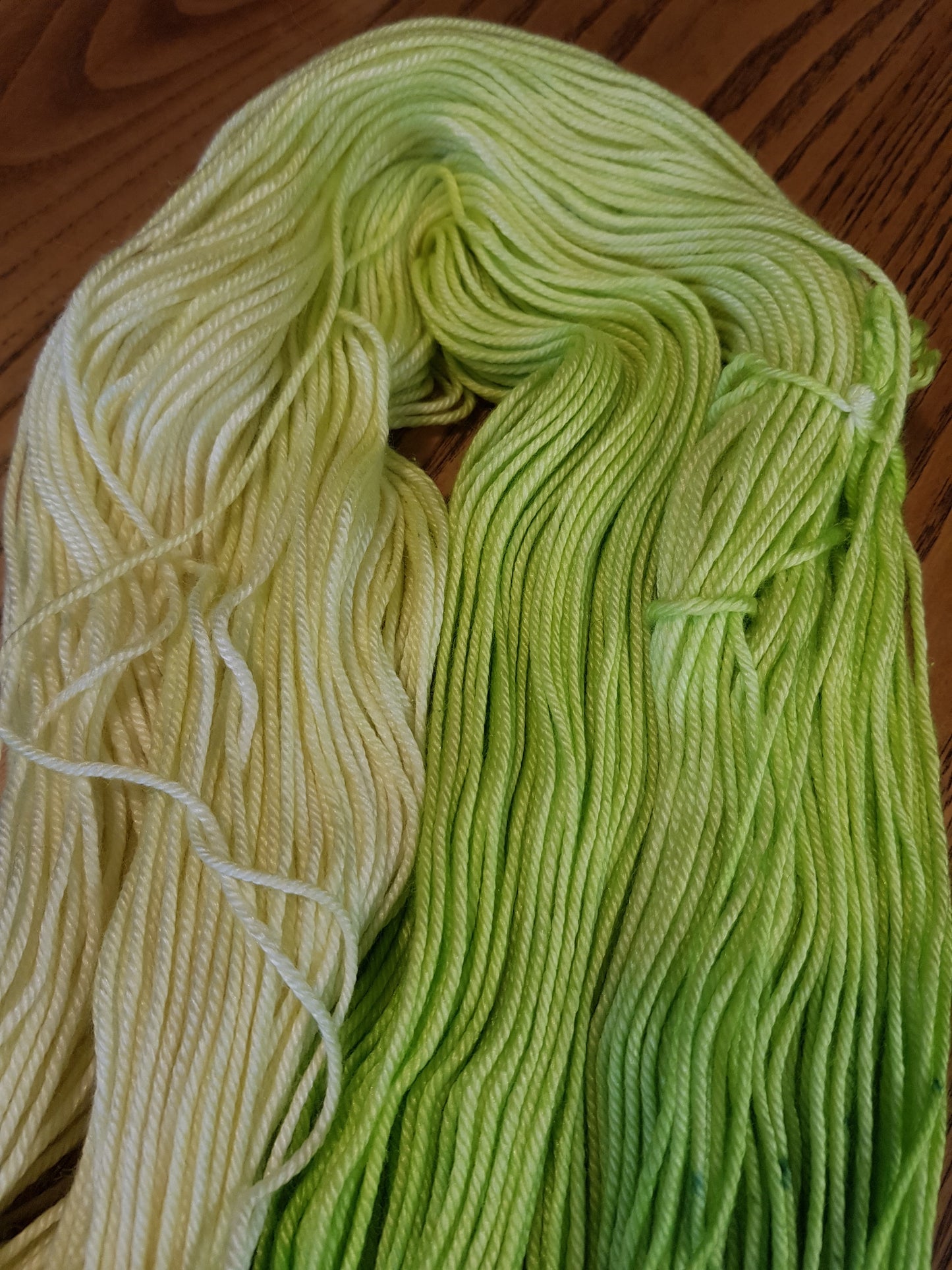 100G Merino/Silk hand dyed luxury Yarn 4 Ply- "Lemon and Lime Sorbet"