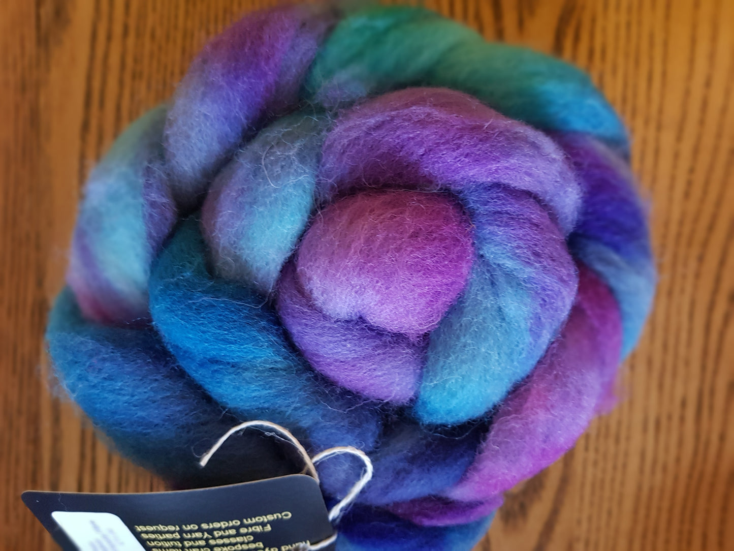 100G Radnor hand dyed fibre combed top - "Prism"