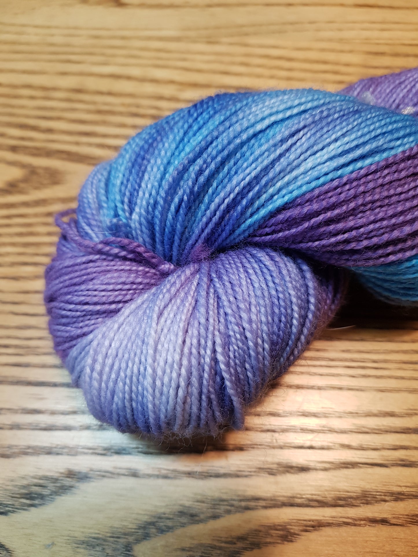 100G hand dyed Bluefaced Leicester/Nylon High Twist sock yarn - "Azure" - **SALE**