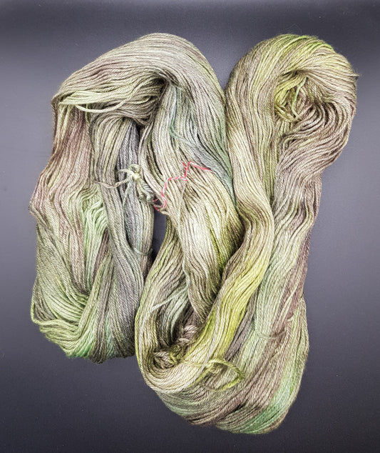 "Viridian Nights" 100G Merino/Silk hand dyed Yarn 4 Ply