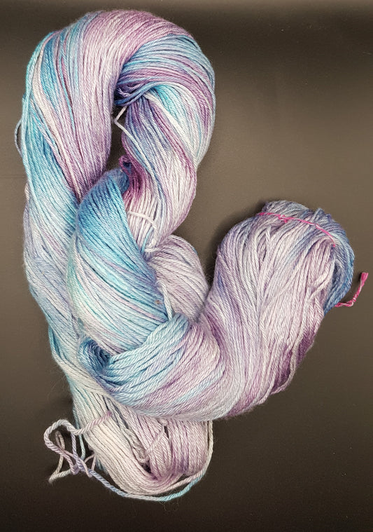 100G Bluefaced Leicester/Silk hand dyed 4 ply Yarn- "Amazonite"