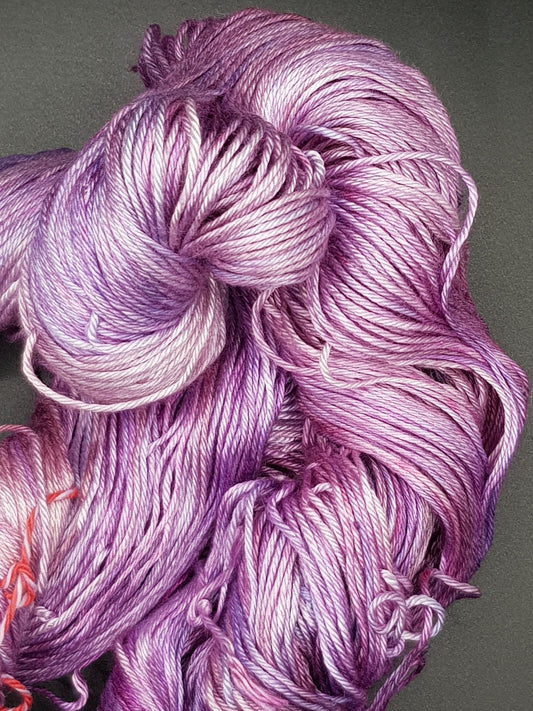100G 'A' Grade Pure Mulberry Silk 4 Ply- "Mauve Tones" Hand dyed