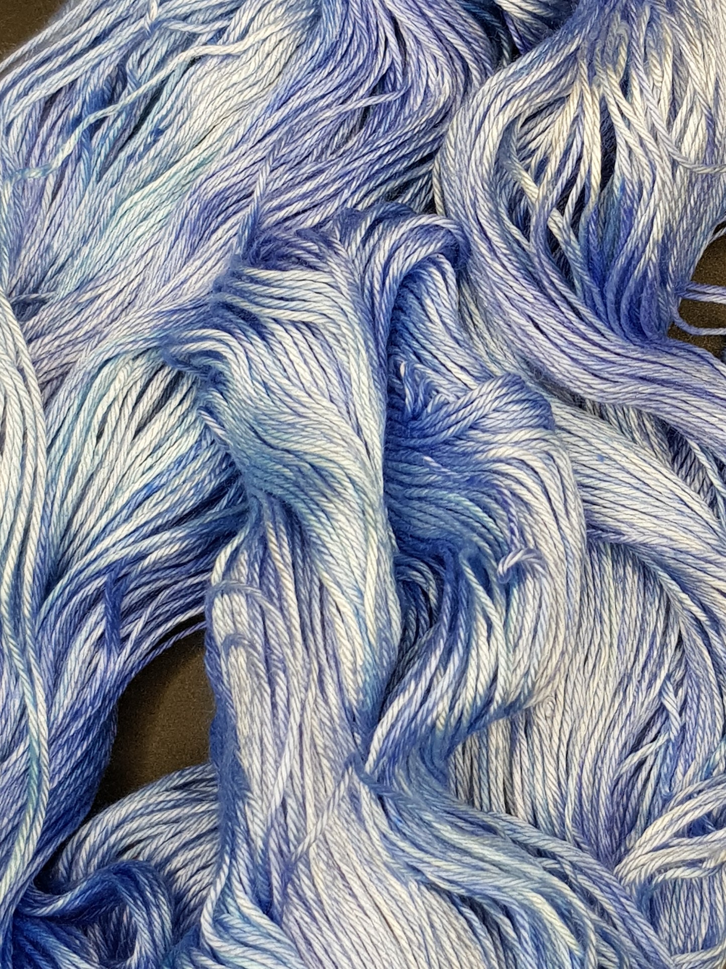 100G 'A' Grade Pure Mulberry Silk 4 Ply- "Sky Blues" Hand dyed