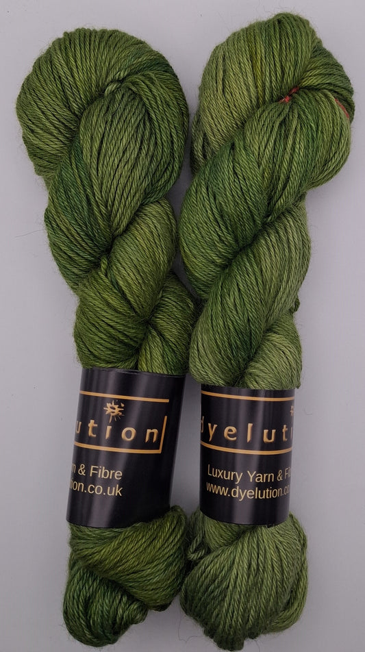 "Prickly Pear" Alpaca/Silk/   Cashmere hand dyed DK Yarn