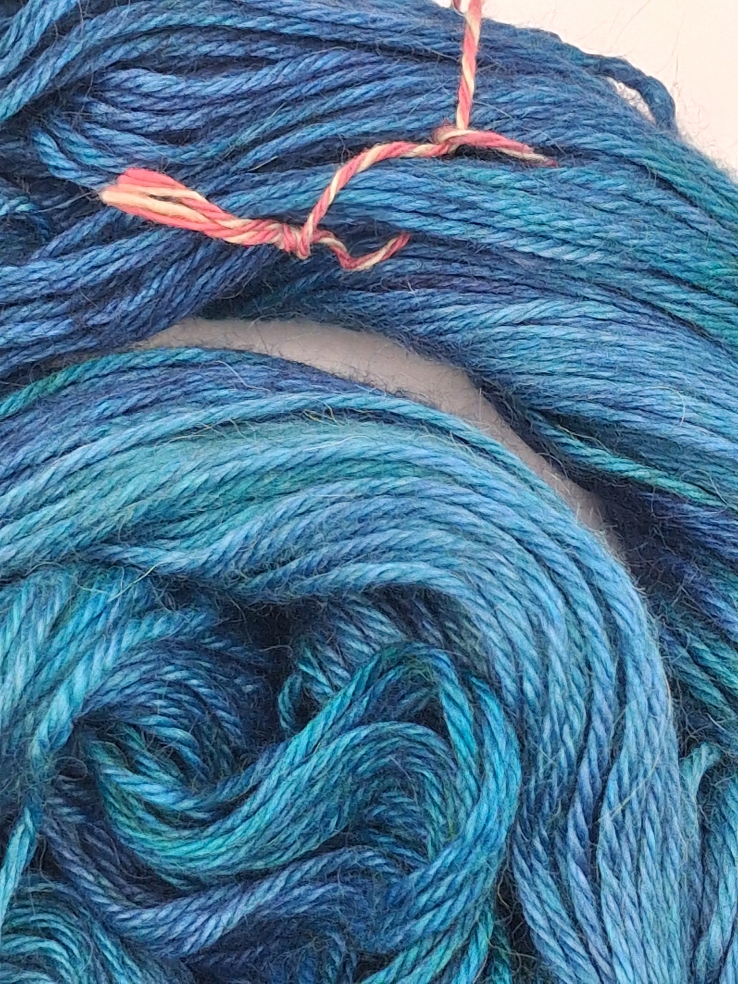 "Lapis" Alpaca/Silk/   Cashmere hand dyed DK Yarn
