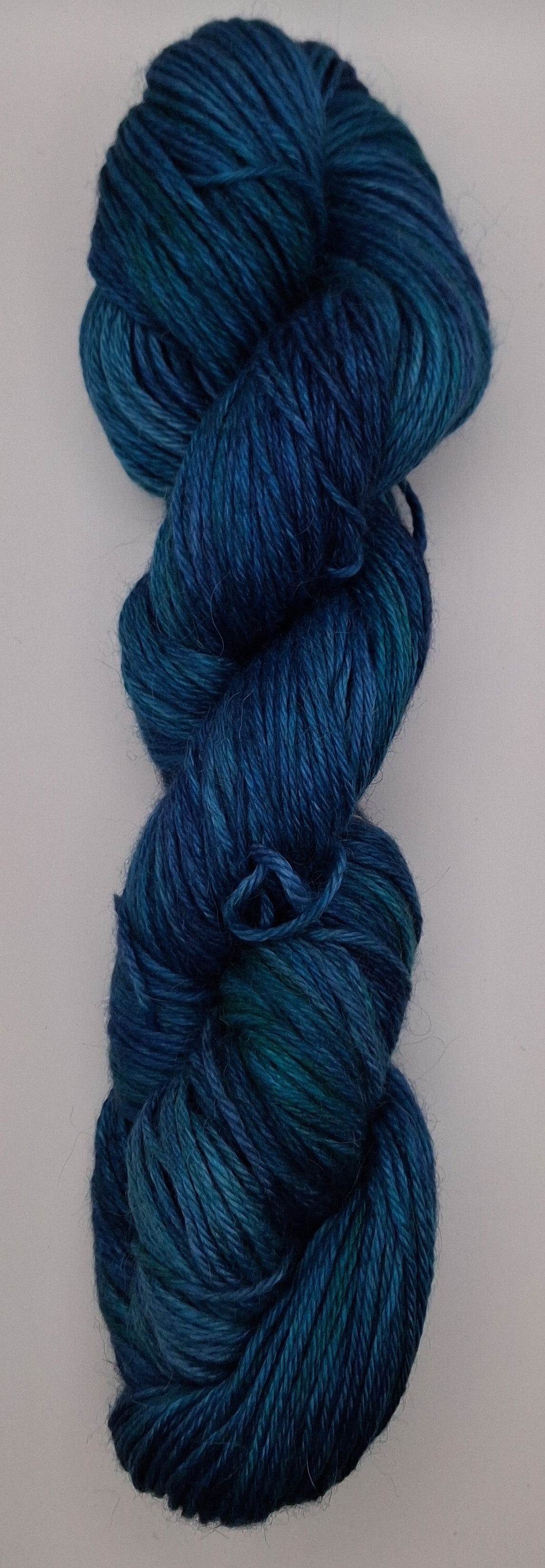 "Lapis" Alpaca/Silk/   Cashmere hand dyed DK Yarn