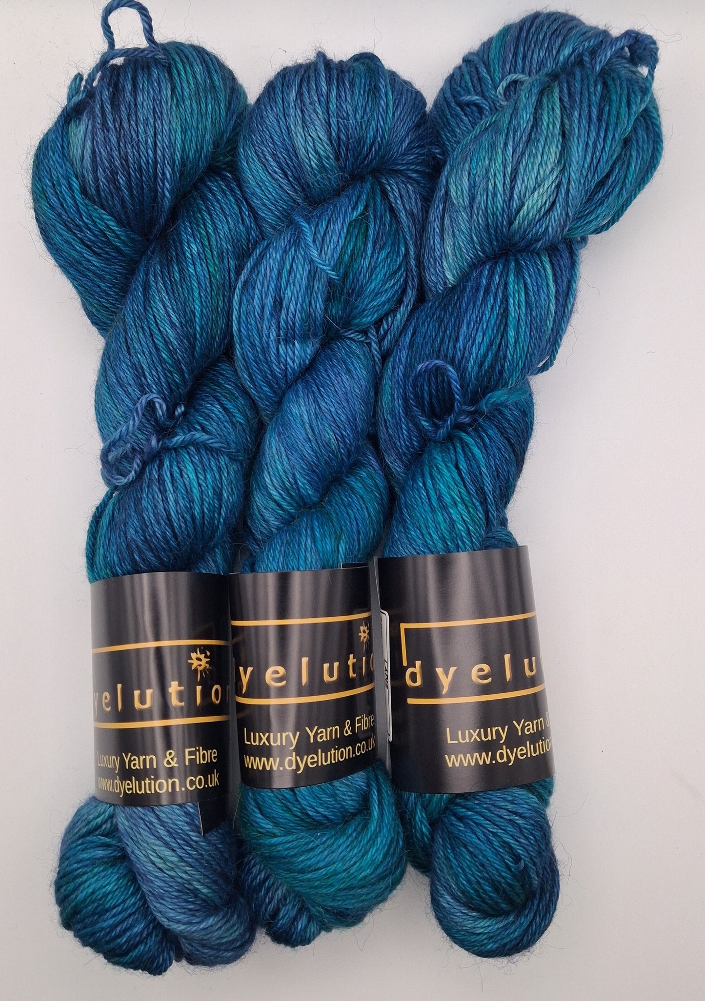 "Lapis" Alpaca/Silk/   Cashmere hand dyed DK Yarn