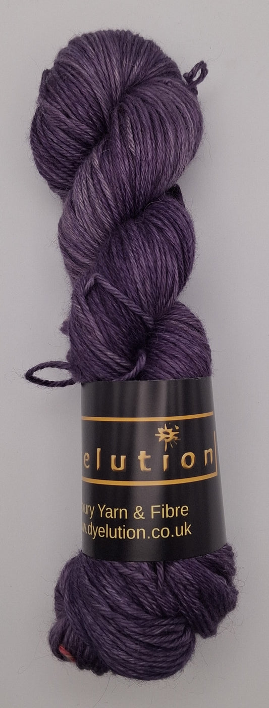 "Shadow Kiss" Alpaca/Silk/   Cashmere hand dyed DK Yarn