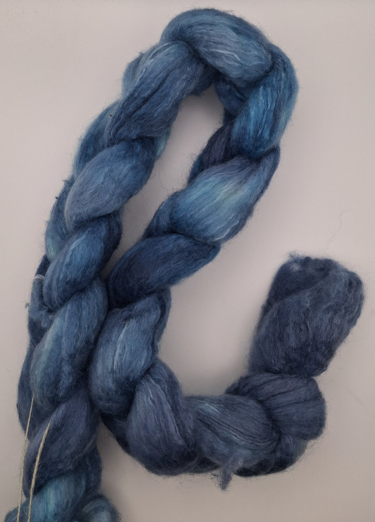 "Midnight Fjiord" 100G Rambouillet/Rose luxury hand dyed fibre combed top