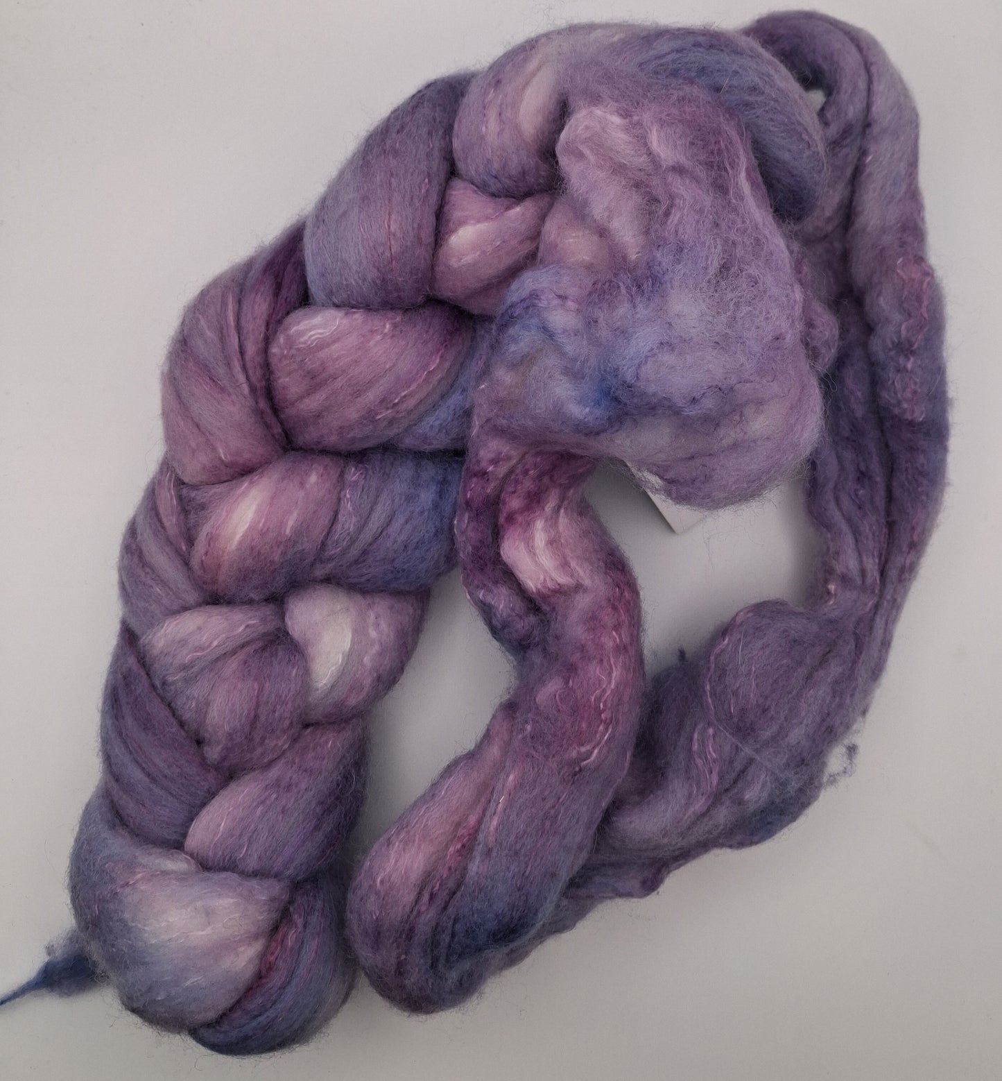 "Wisteria" 100G Merino/Tencel luxury fibre blend of hand dyed fibre combed top