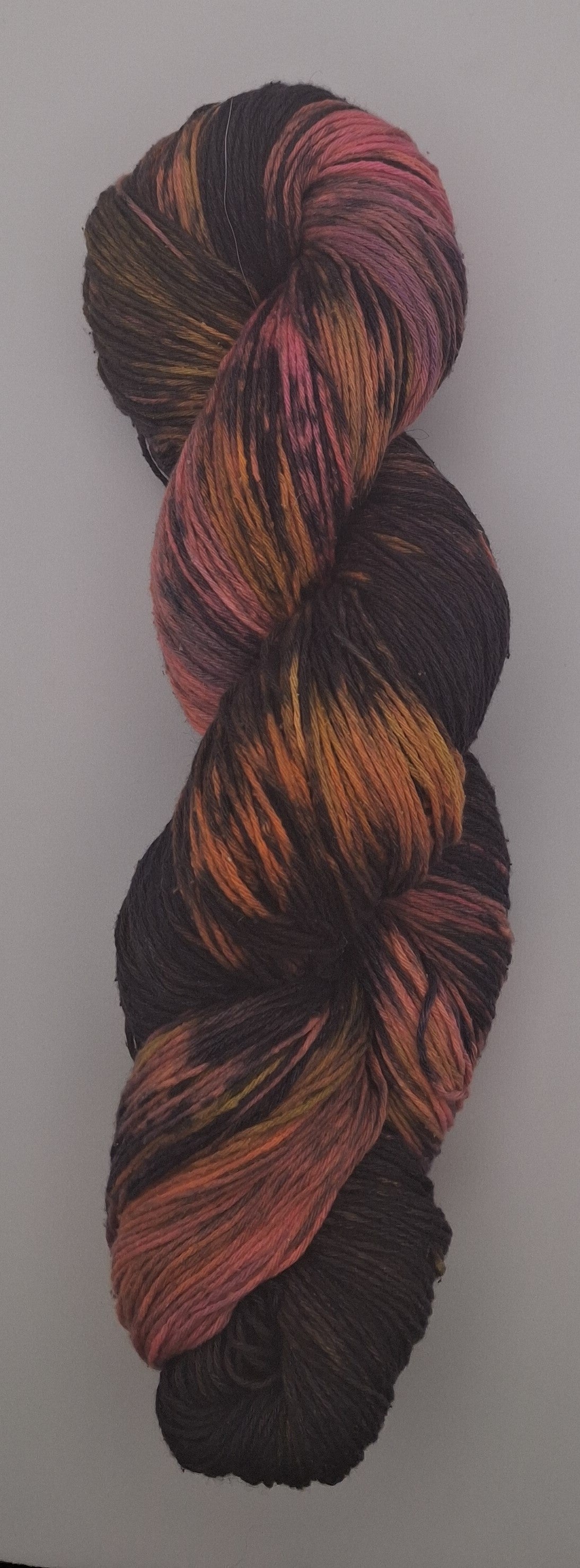 "Nebula" Bourette Silk hand dyed 4 ply