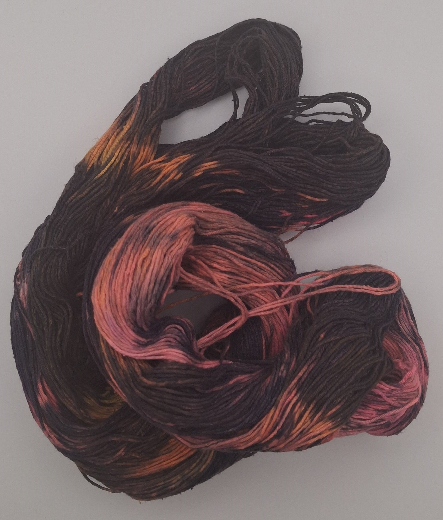 "Nebula" Bourette Silk hand dyed 4 ply