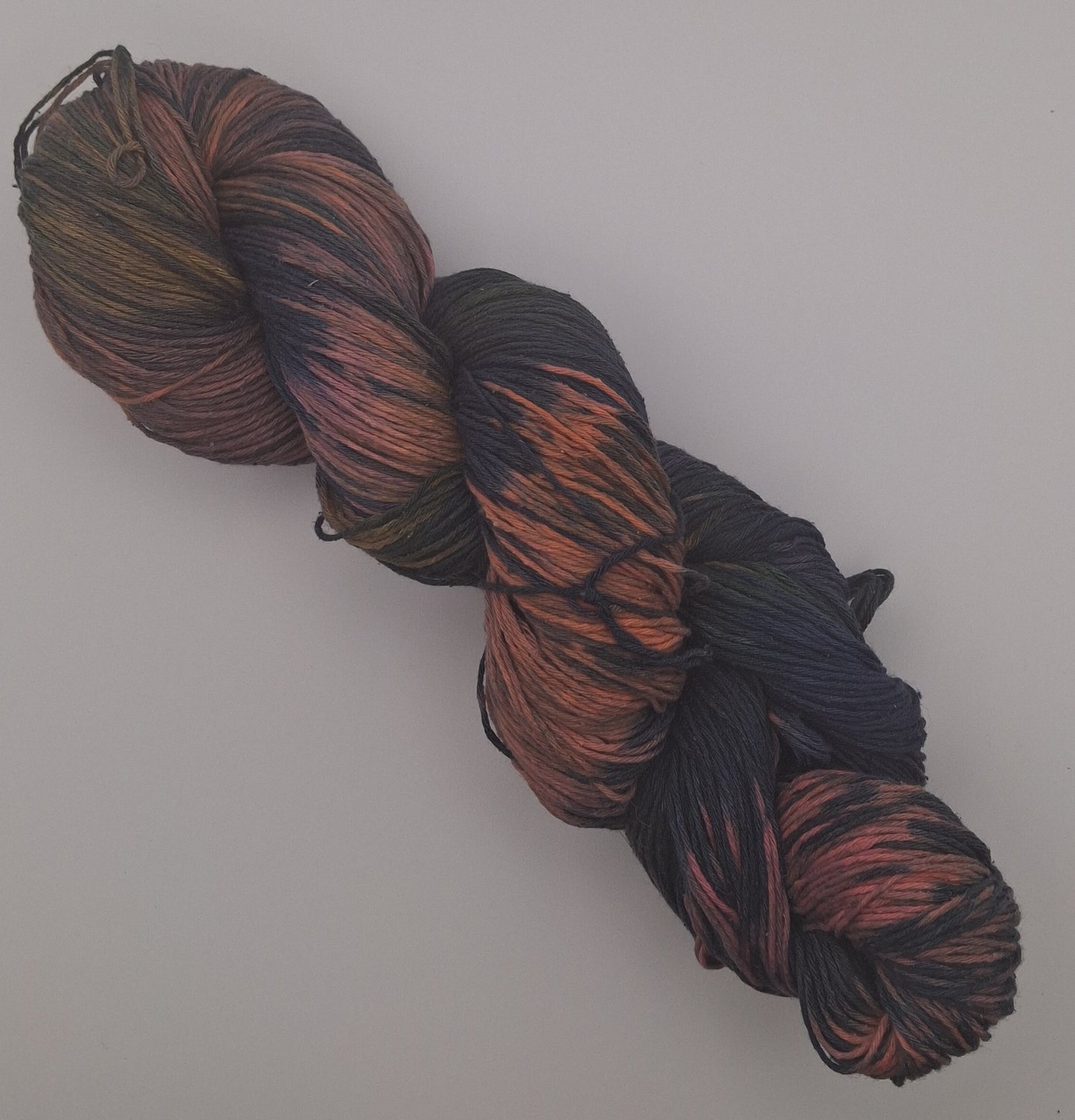 "Nebula" Bourette Silk hand dyed 4 ply
