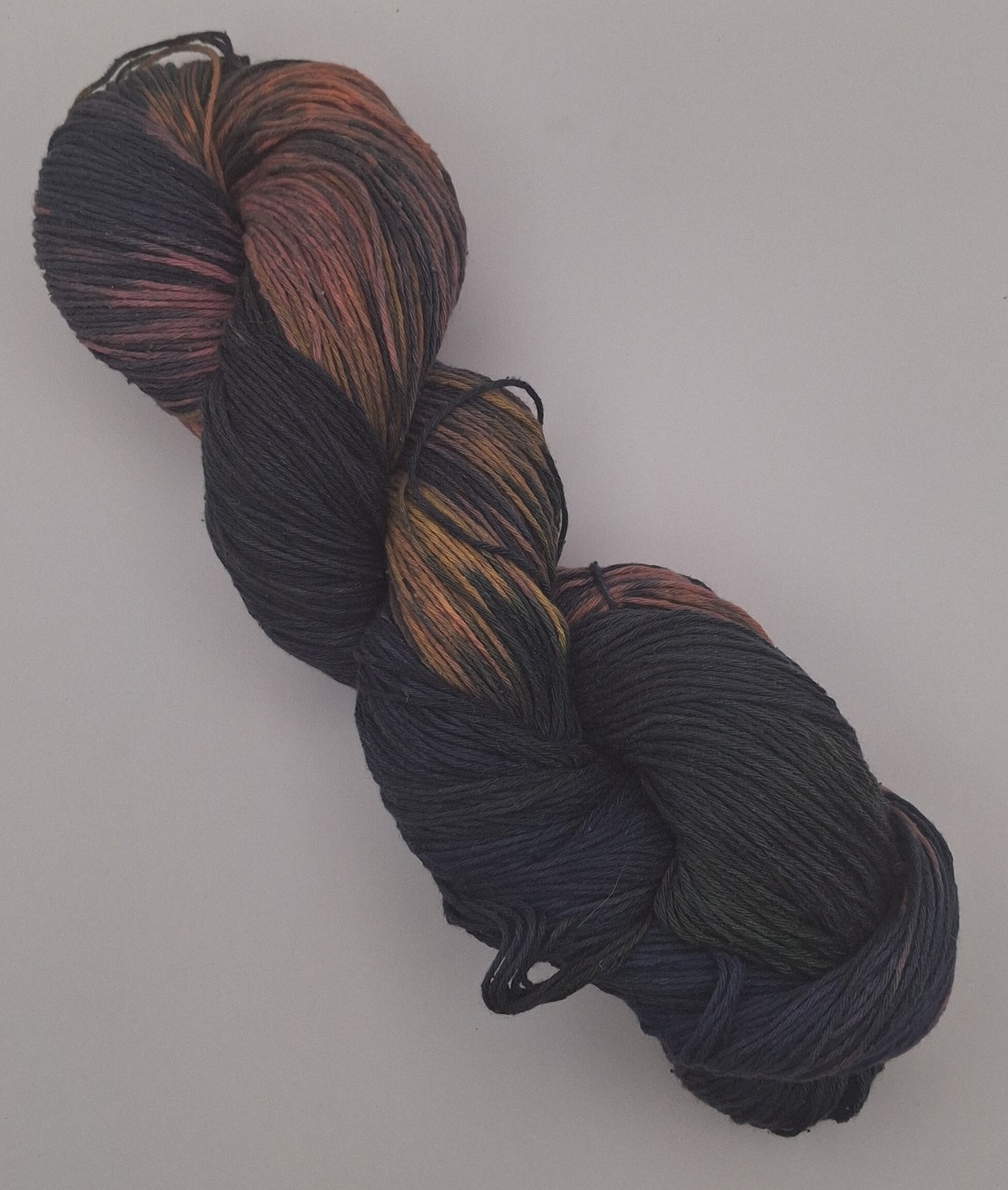 "Nebula" Bourette Silk hand dyed 4 ply